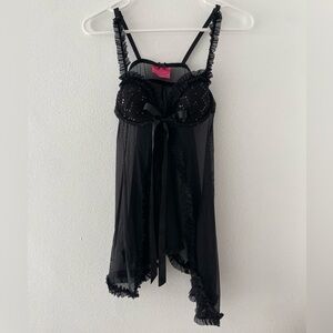 VICTORIA’S SECRET Sexy Little Things Black Sheer Babydoll Lingerie
